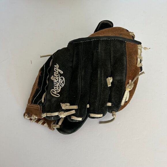 Rawlings PP100DP Youth 10in Left hand fit Baseball Mitt, Black, Brown, - Picture 3 of 4